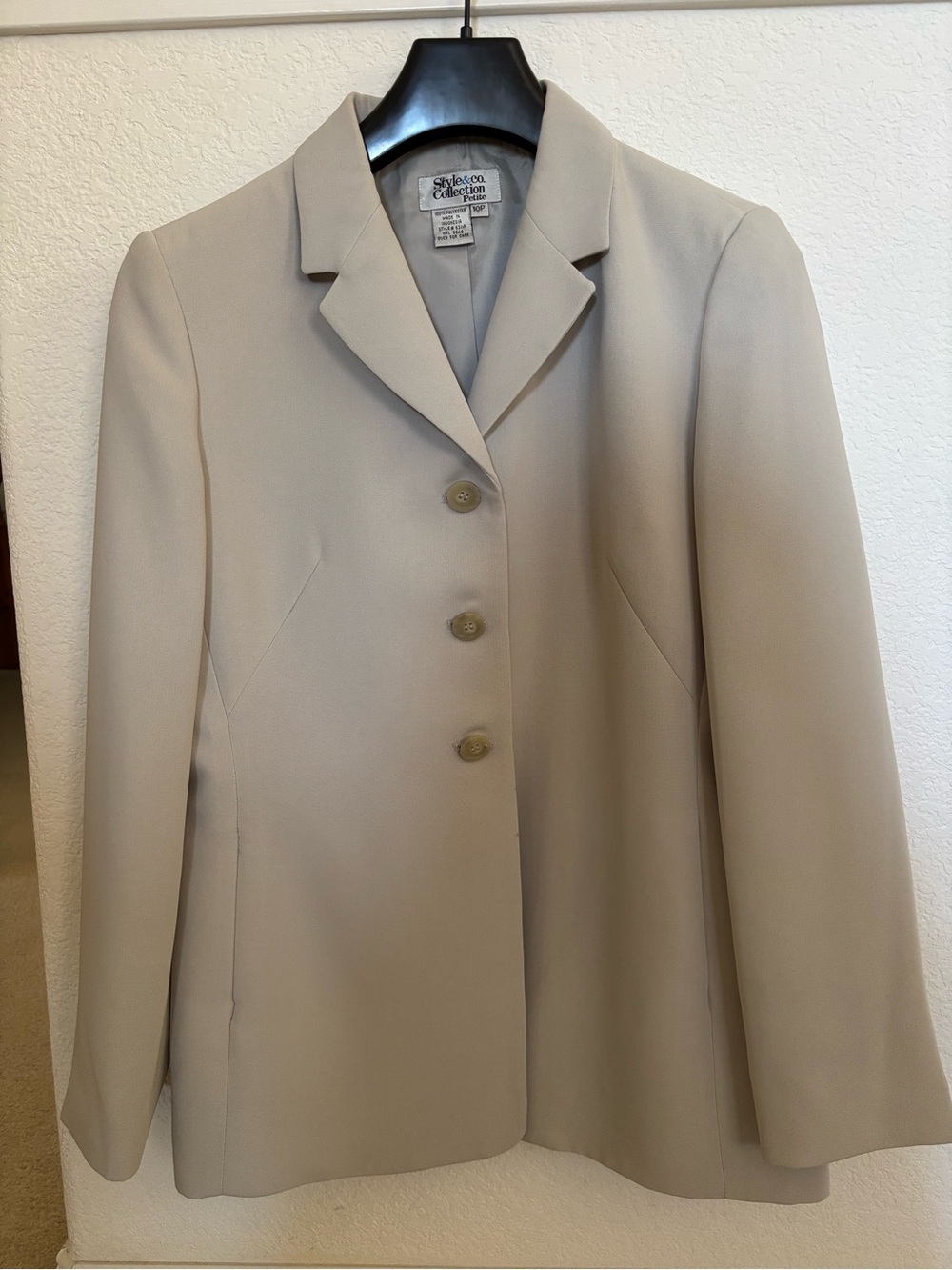 Style & Co. Light Beige Women's Tailored Blazer